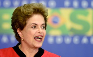 La présidente brésilienne Dilma Rousseff, le 2 mars 2016 à Brasilia
