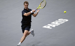 Richard gasquet à Bercy lors de sa victoire contre Nishikori, le 5 novembre 2015.
