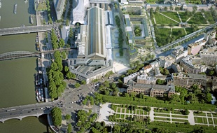 La future gare d'Austerlitz vue du ciel