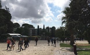 A la faculté Paul-Valéry à Montpellier, ce lundi matin, jour de rentrée.