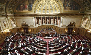 Une vue de l'hémicycle du Sénat, le 4 avril 2013.