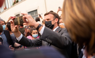 Emmanuel Macron, Président de la République, en déplacement à Valence, dans la Drôme, le 8 juin 2021 (Illustration)