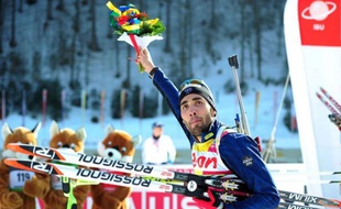 Martin Fourcade a remporté le sprint des Mondiaux-2012 de biathlon, samedi à Ruhpolding