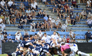 Le rugby au temps du coronavirus, comme ici le match amical entre Agen et Castres, le 14 août 2020.