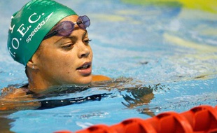La nageuse française Coralie Balmy, lors des championnats de France de Montpellier, le 24 mai 2009.