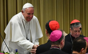 Le pape François lors du sommet organisé au Vatican sur les abus sexuels dans l'Eglise, le 21 février 2019.