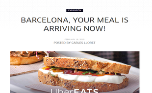 Le blog d'UberEats, la nouvelle application de commandes de repas en ligne.