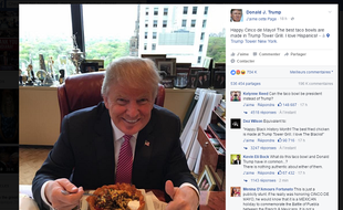 Capture d'écran de la photo postée par Donald Trump sur Facebook et Twitter.