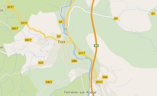 Google Map de la ville de Foix, en Ariège.
