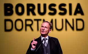 Le directeur général du Borussia Dortmund Hans Joachim Watzke lors de l'AG annuelle du club, le 26 novembre 2018.