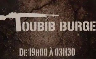 Le logo du restaurant-snack le Toubib Burger.
