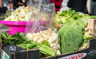 Chaque année, un Français jette 20 kilos de nourriture. À Toulouse, une opération Disco coupe organisée en février 2013 propose de cuisiner des légumes invendus en musique pour lutter contre le gaspillage alimentaire.