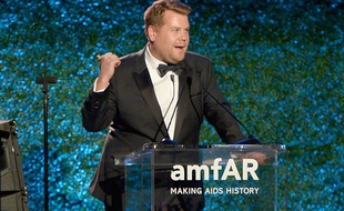 James Corden lors du gala de l'amfAR, à Beverly Hills, le 13 octobre 2017.