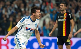 Florian Thauvin, buteur lors du match entre Marseille et Lens le 2 novembre 2014.