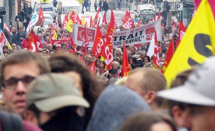 Manifestation contre les ordonnances Macron, ici le 19 octobre 2017 à Rennes.