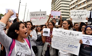 Des manifestants à Casablanca ont organisé un sit-in le marcredi 23 août 2017 pour dénoncer les violences sexuelles à l'encontre des femmes.