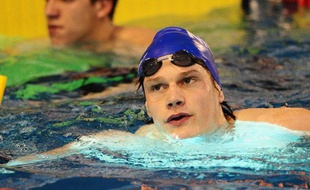 Yannick Agnel lors des championnats de France en petit bassin, le 5 décembre 2010