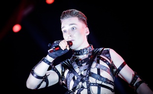 Matthías Tryggvi Haraldsson, chanteur du groupe islandais Hatari.