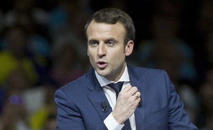 Emmanuel Macron lors de son meeting à Lyon le 4 février 2017.