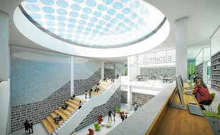 Le projet Lilliad, nouveau " Learning Center " sur le site de la bibliothèque de l'unversité de Lille-I.