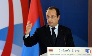 François Hollande à Erevan (Arménie), le 12 mai 2014