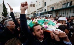 Funérailles le 28 mai 2016 à Hebron de Abdel Fattah al-Chérif, tué par un soldat israélien en mars