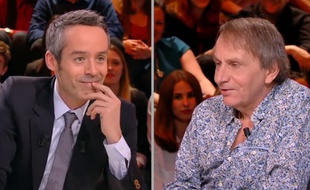 Yann Barthès et Michel Houellebecq dans «Le Petit Journal», le 21 juin 2016.