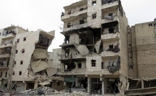 Les destructions dans la ville d'Alep le 25 novembre 2013