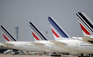Des avions de la compagnie Air France sur le tarmac de Roissy près de Paris, le 24 septembre 2014