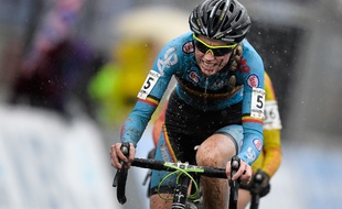 Femke Van den Driessche lors des Mondiaux de cyclo-cross le 30 janvier 2016.