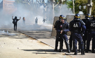 La manifestation des lycéens a dégénéré, ce jeudi.