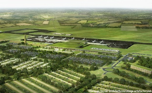 Vue aérienne du projet d'aéroport de Notre-Dame-des-Landes