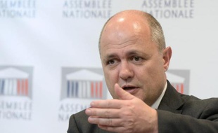 Le président du groupe socialiste à l'Assemblée Bruno Le Roux, le 23 avril 2014 à Paris