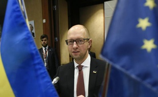 Le Premier ministre ukrainien, Arseni Iatseniouk, le 7 décembre 2015 à Bruxelles