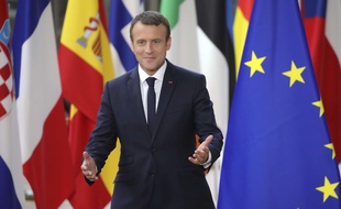 Emmanuel Macron au conseil européen à Bruxelles le 22 juin 2017.