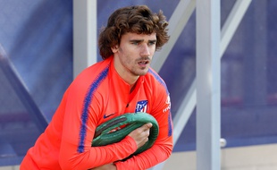 Antoine Griezmann à l'entraînement avec l'Atlético Madrid, le 2 mai 2019.