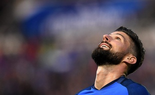 Olivier Giroud lors de France-Cameroun (3-2), le 30 mai 2016 à Nantes.