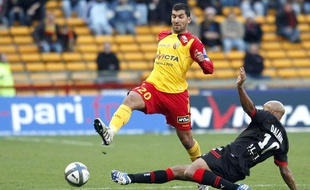 Adil Hermach, le 17 ocotbre 2010, contre Rennes, à Lens.