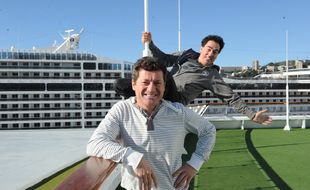 Francis Ginibre (au premier plan) et Eric Carrière, le duo toulousain des Chevaliers du Fiel.
