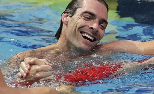 Camille Lacourt a été sacré champion du monde sur 50m dos pour la dernière course de sa carrière, le 30 juillet 2017 à Budapest.