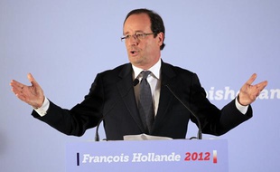 Le candidat PS à la présidentielle 2012, François Hollande, le 9 novembre 2011, à Paris.