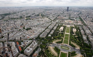 Illustration d'une vue aérienne de Paris.
