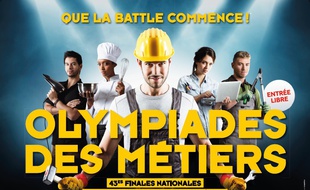 Affiche des 43e finales nationales des Olympiades des métiers.