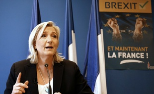 La présidente du FN Marine Le Pen, le 24 juin 2016 à Nanterre près de Paris