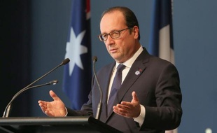 Le président François Hollande, le 19 novembre 2014 à Canberra