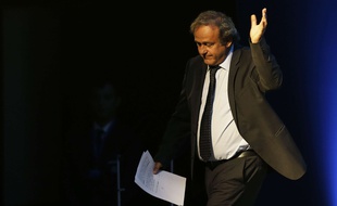 Michel Platini a lu un discours lors de l'élection du nouveau président de l'UEFA, le 14 septembre 2016 à Athènes.