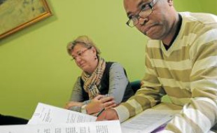 Claudine et Hamada, hier, à la CGT.