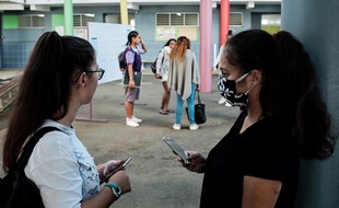 Dans un lycée de Nouméa, en Nouvelle-Calédonie, lors du déconfinement, en avril. (archives)