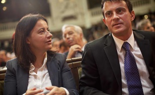 Cécile Duflot et Manuel Valls le 5 octobre 2012 à Paris.