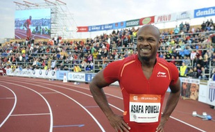 Le Jamaïcain Asafa Powell, le 27 juin 2013 à Ostrava (République Tchèque).